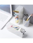 1PC wielofunkcyjny 4 siatka biurkowy stojak na długopisy biurowe szkolne futerał do przechowywania jasne białe czarne plastikowe