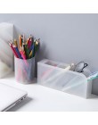 1PC wielofunkcyjny 4 siatka biurkowy stojak na długopisy biurowe szkolne futerał do przechowywania jasne białe czarne plastikowe