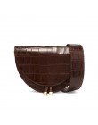 Wzór krokodyla torebki Crossbody dla kobiet półokrągłe torby Pu skórzane luksusowe torebki damskie torebki projektant torba na r