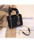 Luksusowa markowa torba typu Tote 2020 modna nowa wysokiej jakości torebka damska ze skóry lakierowanej Lingge Chain Shoulder ba