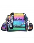 Laserowa torebka damska na ramię INS popularna torebka damska na wakacje torby kurierskie z PU dla pani Design wykwintne wiadro 