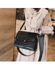 Moda europejska prosta damska designerska torebka 2019 nowa jakość PU skórzana torba damska torba Alligator torby na ramię cross