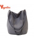 Yogodlns torebki damskie skórzane czarne torby na ramię kubełkowe damskie torebki Crossbody torebki damskie o dużej pojemności B