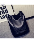 Yogodlns torebki damskie skórzane czarne torby na ramię kubełkowe damskie torebki Crossbody torebki damskie o dużej pojemności B