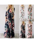 2020 letnia długa sukienka kwiatowy Print Boho plaża sukienka tunika Maxi sukienka kobiety suknia wieczorowa Sundress Vestidos d