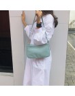 PUIMENTIUA 2019 wiosna lato kobieta Trendy zielony biały pojedynczy pasek torebki PU skórzana torba na ramię na zamek torebka da