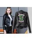 2019 Riverdale damska kurtka ze skóry sztucznej kurtka zimowa motocyklowa krótkie węże z południa sztuczna skórzana kurtka motoc