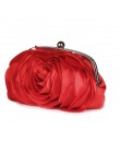 Vintage Ladies Floral torba wieczorowa kobieta modna róża łańcuszek torebka torby na przyjęcie weselne mała torebka bolso XA140H