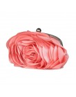 Vintage Ladies Floral torba wieczorowa kobieta modna róża łańcuszek torebka torby na przyjęcie weselne mała torebka bolso XA140H