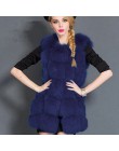 Płaszcz ze sztucznego futra jesień zima kobiety 2020 moda na co dzień ciepła, slim bez rękawów sztuczne futro z lisa kamizelka k