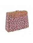 Srebrne pudełko torba diamentowa damska kopertówka kryształowa torebka na imprezę damska bankietowa torebka moda Pochette Prom t