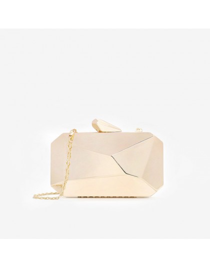 Złoty akryl Box geometryczny torby sprzęgła wieczór torba elegancka torba na ramię dla kobiet 2019 torebka dla ślub/randki/ part