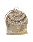 GLOIG moda kobiety tassel torby wieczorowe diamenty zroszony sprzęgła torebki ślubne ramię party laides case torebka