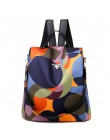 Wysokiej jakości wodoodporny Oxford kobiet plecak moda kolorowe koła Anti-theft kobiet plecaki damskie plecak o dużej pojemności