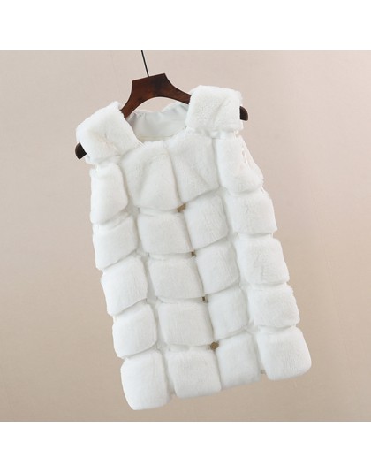 Płaszcz ze sztucznego futra jesień zima kobiety 2020 moda na co dzień ciepła, slim bez rękawów sztuczne futro z lisa kamizelka k
