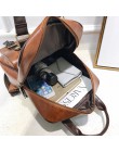 2019 mochila feminina z zabezpieczeniem przeciw kradzieży torby szkolne wodoodporne podróże vintage laptop brązowy skórzany duży