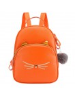 Aelicy kobiety plecak proste wielofunkcyjne małe panie plecak Hairball słodki kociak podróży dziewczyny szkolne torby mochilas m