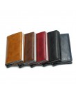 DIENQI Top Quality portfele męskie portfel Mini torebka mężczyzna Vintage brązowa skórzana karta rfid portfel z uchwytem mały in