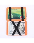 CUIKCA Korean Version Unisex magiczny portfel pieniądze klipy kobiety mężczyźni portfel portmonetka Carteira wąski skórzany port