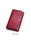 Luksusowe marki kobiet portfele kopertówki prawdziwej skóry wzór wężowy drukuj duży portmonetka kobiet uchwyt na telefon komórko