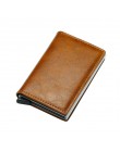 DIENQI Top Quality portfele męskie portfel Mini torebka mężczyzna Vintage brązowa skórzana karta rfid portfel z uchwytem mały in