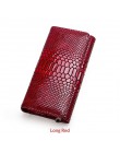 Luksusowe marki kobiet portfele kopertówki prawdziwej skóry wzór wężowy drukuj duży portmonetka kobiet uchwyt na telefon komórko