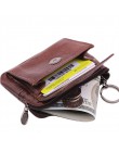 Archiwalne portfele damskie kobiece Mini portfel ze skóry naturalnej małe etui na karty kredytowe Walet Magic Lady portfel brelo