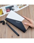 UOSC moda damski portfel kobiety długie portfele Zipper torebka Patchwork kasetony portfele duża pojemność sprzęgła worek pienię