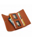 Hollow Out wzór portfel w stylu retro torebka damska torebka ze skóry PU praktyczne torebki damskie Vintage długie portfele