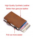 DIENQI Rfid Mini męskie portfele skórzane Vintage szczupły mężczyzna magia metalowe portfele mała torebka posiadacz karty Bifold