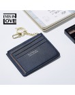 Nowe marki super cienkie mały portfel na karty kredytowe damski skórzany na klucze łańcuszek etui na dowód osobisty wąski portfe