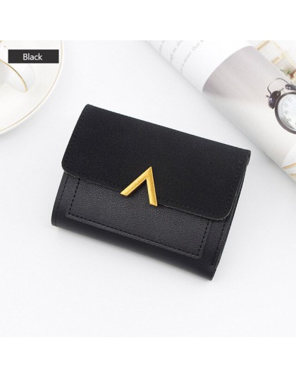 AIREEBAY kobiety torebka w stylu Vintage mały krótki skórzany portfel luksusowe znane marki Mini kobieta moda portfele etui na k