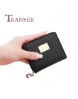 TRANSER panie krótki czarny słynny projekt kobiety mały portfel skórzany posiadacz karty portmonetka zapinana na zamek sprzęgła 