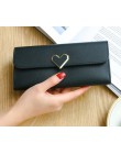 Kobiety długie portfele portfele luksusowe Love Heart portfele dla pań dziewczyna pieniądze kieszeń posiadacz karty damskie port