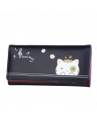 TONUOX moda damska portfele miękkie PU skórzane koty zwierząt wzór w stylu Casual, damska portmonetki MoneyBags portfel Burse to