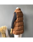 Lusumily zimowa kamizelka Chalecos Para Mujer kurtka zimowa kobiety długie kamizelki nowy koreański stójka bawełniana kamizelka 