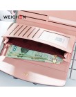 WEICHEN Bow Designer damski portfel wiele działów damskie portfele z posiadaczem karty telefon moneta pieniądze kieszeń kobiety 
