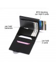 BISI GORO Fashion Wallet 2020 nowy pokrowiec na karty Vintage RFID Slim walizka biznes luksusowe etui na karty karta antykradzie