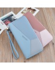 Różowy damski portfel kopertówka damski długi koreański styl kontrastowy kolor Panel Zip Tassled duży portfel na telefon komórko