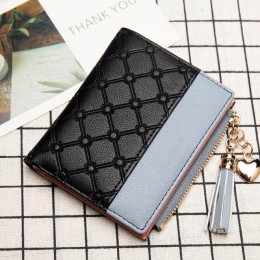 Nowy portfel damski portfel damski na zamek błyskawiczny moda świeży koreański wersja torebki o dużej pojemności tassel love szw