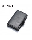 DIENQI Top Quality portfel męski portfel Mini torebka mężczyzna aluminiowa karta rfid portfel z uchwytem mały inteligentny portf