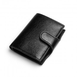 BISI GORO 2020 Mini portfel posiadacz karty antykradzieżowej inteligentna, cienka RFID panie etui na karty Unisex Vintage solidn
