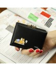 Cartoon Cute Corgi portfel kobiet posiadacz karty damski portfel portmonetka skórzana portmonetka kobiety portfele kieszonka na 