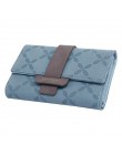Moda portfel damski skórzane portfele damskie kwiatowy składany portmonetka na drobne karty kredytowe Lady Coin torebki etui dla