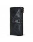 CONTACT'S mężczyźni sprzęgło gorąca sprzedaż prawdziwy długi portfel ze skóry męska portmonetka zipper portfel dla iphone8 porte