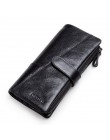 Kontakt nowy portfel ze skóry naturalnej moda moneta torebka dla pań kobiet długie portfele kopertówki z pokrowce na telefon kom