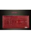 LADSOUL 2019 Fashion portfel długi portfel damski portfel casualowy portfel marki PU 3D wytłoczony wzór krokodyla portfel unisek