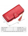 2019 moda długie portfele damskie cekinowy top Quality PU skórzane etui na karty torebka damska Tassel Zipper marka portfel na d