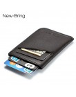 NewBring mała portmonetka z prawdziwej skóry mężczyzn karta kredytowa i etui na identyfikator sława kompaktowy mini torebka gotó
