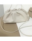 Torebka z prawdziwej skóry torebka kopertówka luksusowe torebki damskie torebki projektant obszerny zaokrąglony kształt torebki 
